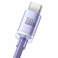 Baseus CAJY000505 Crystal Shine Series Datový Kabel USB - USB-C 100W 2m Purple