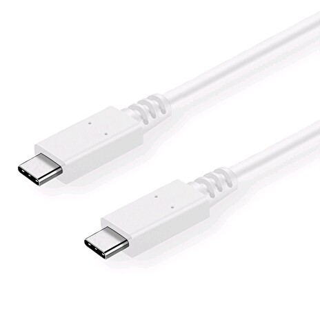 C-TECH Kabel USB 3.2, Type-C (CM/CM), PD 100W, 20Gbps, 1m, bílý