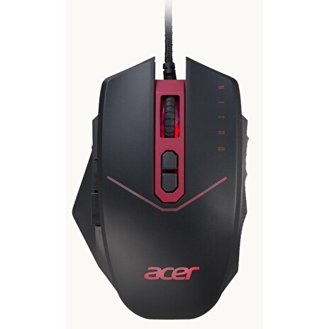 5 pack Acer NITRO - herní myš optická, max. 4200dpi, 8 program. tlačítek, 6 barev podsvícení, Avago 3050, USB