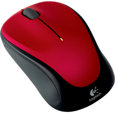 Logitech myš Wireless Mouse M235 Red, 2,4 Ghz, podpora unifying, optická, červená