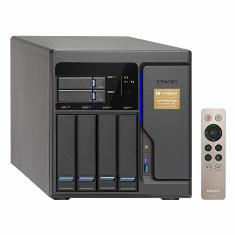 QNAP TVS-682T-i3-8G Turbo NAS server, 3,7 GHz DC/8GB/2xSSD+4xHDD/4xGL+2x10GL/2xTB/3xHDMI/USB 3.0/R0,1,5,6/iSCSI/DO