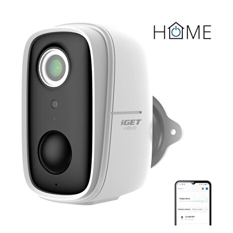 iGET HOME Camera CS9 Battery - WiFi IP FullHD 1080p kamera, noční vidění, dvoucestné audio, IP65