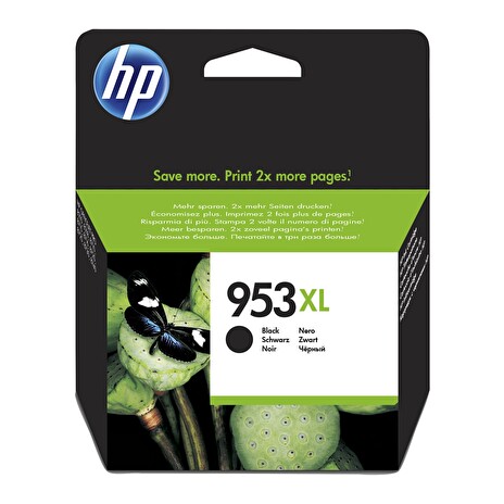 HP 953XL - 42.5 ml - Vysoká výtěžnost - černá - originál - inkoustová cartridge - pro Officejet Pro 7740, 8218, 8710, 8715, 8720, 8725, 8730, 8740, 8745