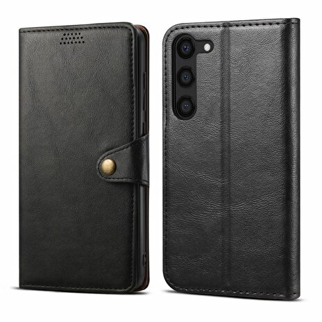 Lenuo Leather flipové pouzdro pro Samsung Galaxy S23, černá