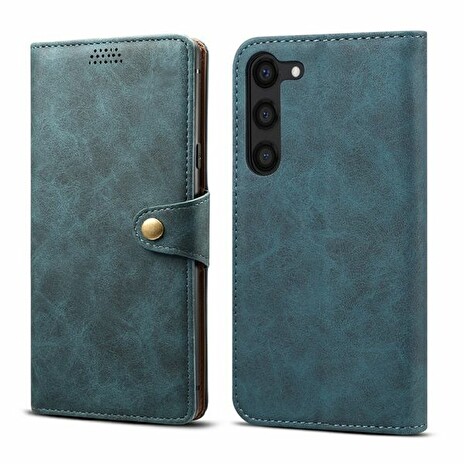 Lenuo Leather flipové pouzdro pro Samsung Galaxy S23, modrá
