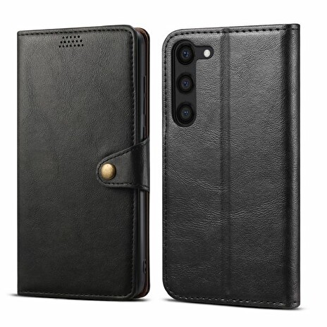 Lenuo Leather flipové pouzdro pro Samsung Galaxy S23+, černá