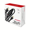 AXAGON ADR-215B, USB 2.0 A-M -> B-M aktivní propojovací / repeater kabel, 15m
