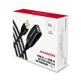 AXAGON ADR-215, USB 2.0 A-M -> A-F aktivní prodlužovací / repeater kabel, 15m