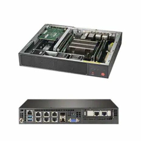 SUPERMICRO 1U server 1xXeon D-2146NT 2x 64GB DDR4 RDIMM, SSD M.2 NVMe PCIe4 1.9TB 1DWPD, SPI Capable Vertical TPM 2.0 Pr