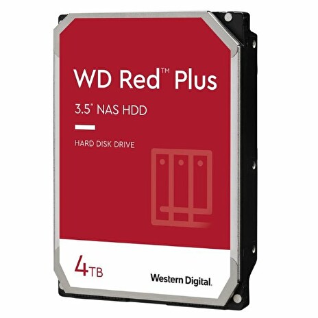 WD HDD Red Plus NAS 3.5" 4TB - 5400rpm/SATA-III/256MB