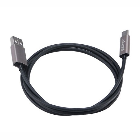 AKASA kabel USB2.0 Type-A to Type-C / 100cm / šedý