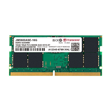 Transcend paměť 16GB JM DDR5 5600 SO-DIMM 1Rx8 2Gx8 CL46 1.1V