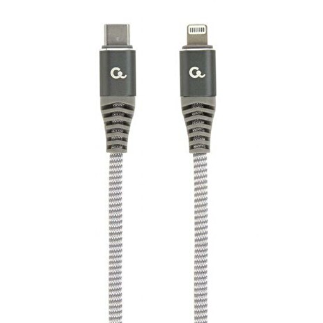 Gembird kabel nabíjecí USB-C (M) na 8pin Lightning (M), 1,5 m, prémiový, opletený, bílý