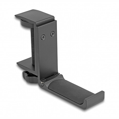 Delock Držák sluchátek, nastavitelný, pro montáž na stůl, hliníkový, černý