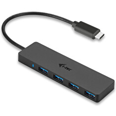 I-TEC USB Slim HUB/ 4 porty/ USB 3.0 port pro USB-A zařízení na USB 3.1 Type C/ černý