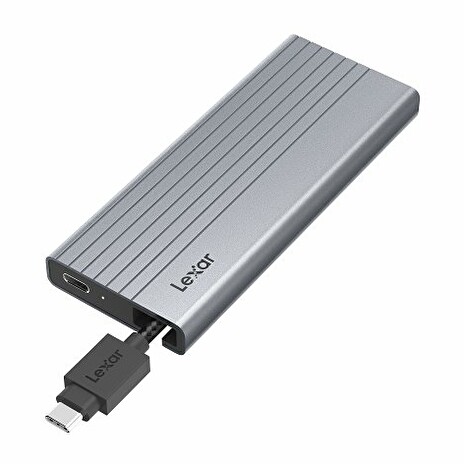Lexar Box na SSD E10 M.2 NVMe/SATA, USB 3.2 až 10Gbps, s vestavěným kabelem