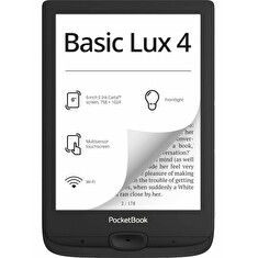 POCKETBOOK e-book reader 618 BASIC LUX 4 INK BLACK/ 8GB/ 6"/ Wi-Fi/ micro SD/ čeština/ černá