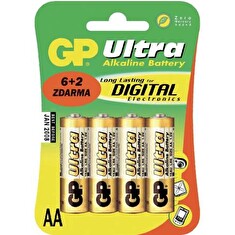 GP AA Ultra alkalická - 8 ks (6 + 2 ks ZDARMA)