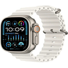 Apple Watch Ultra 2 49mm titanová s bílým oceánským řemínkem