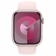 Apple Watch Series 9 45mm Růžový hliník se světle růžovým sportovním řemínkem M/L