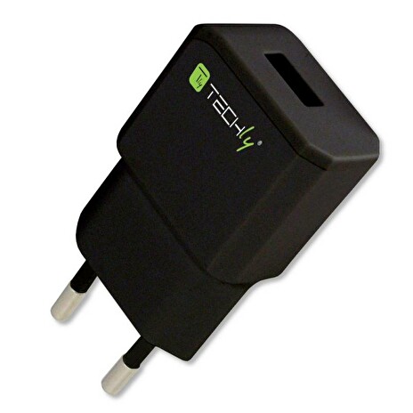 Techly Síťová nabíječka Slim USB 5V 2.1A černá