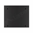 LANBERG Nástěnná jednodílná skříň 19", 9U 570x600 snadná a rychlá montáž (v rozloženém stavu) černá (RAL9004)