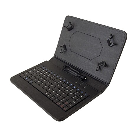 iGET Kožené pouzdro s klávesnicí pro 7" tablet, černá barva