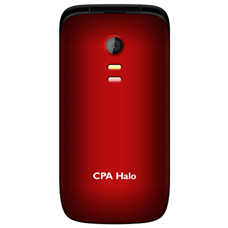 CPA HALO 13 červený nabíjecí stojánek/ pro seniory/ 2,4"/ véčko/ vestavěná svítilna/ FM rádio