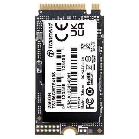 TRANSCEND MTE410S 256GB SSD disk M.2 2242, NVMe PCIe Gen4 x4 3300MB/s R 1600MB/s W
