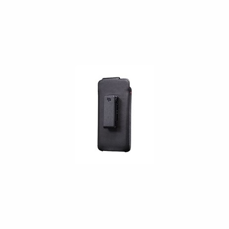 BlackBerry pouzdro kožené pro BlackBerry DTEK60, klip s otočným čepem, černá