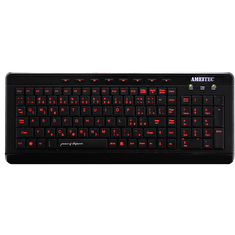 AMEI Keyboard AM-K3001R Professional Letter Red Illuminated Keyboard (CZ layout)