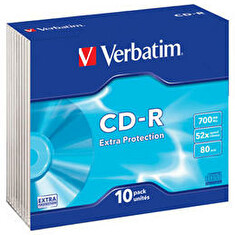 VERBATIM CD-R(10-Pack)Slim/EP/DL/52x/700MB