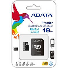 ADATA Premier micro SDHC karta 16GB UHS-I U1 Class 10 + adaptér SDHC