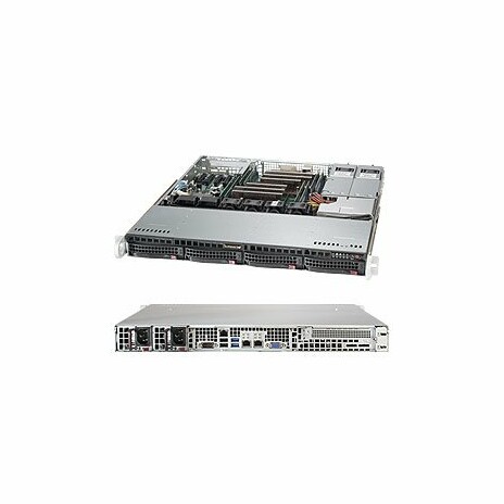 SUPERMICRO 1U server 2x LGA2011-3, iC612, 8x DDR4 ECC R, 4x SATA3 HS (3,5"),2x1GbE, 2x400W, IPMI
