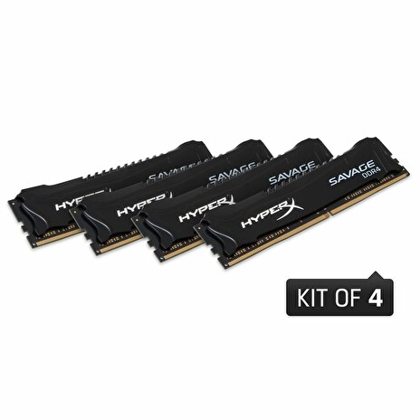Kingston HyperX Savage DDR4 32GB (Kit 4x8GB) DIMM 2800MHz CL14 XMP černá
