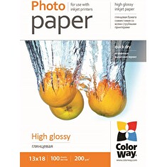 COLORWAY fotopapír/ high glossy 200g/m2, 13x18 / 100 kusů