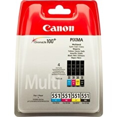 Inkoust Canon CLI-551 C/M/Y/BK Multi Pack w/o Sec | iP7250/MG5450/MG6350
