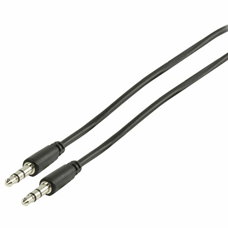Valueline VLMP22000B1.00 - Stereo Audio Kabel 3.5mm zástrčka - 3.5mm zástrčka 1.00 m, černá