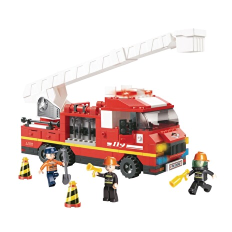 SLUBAN stavebnice Hasičský Vůz S Plošinou, 270 dílků (kompatibilní s LEGO)