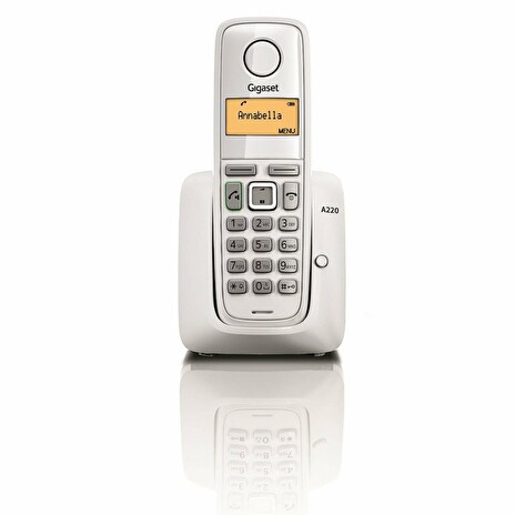 SIEMENS Gigaset A220-WHITE - DECT/GAP bezdrátový telefon, barva bílá