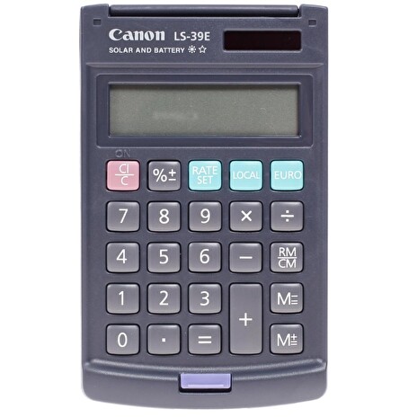 Canon LS-39E/ Kalkulačka/ 8 místný displej/ Přepočet na EUR/ Černá