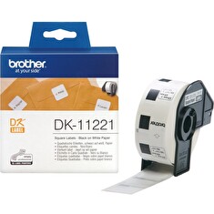 BROTHER papírové štítky DK-11221/ QL/ čtvercové štítky/ 1000ks/ 23 x 23mm