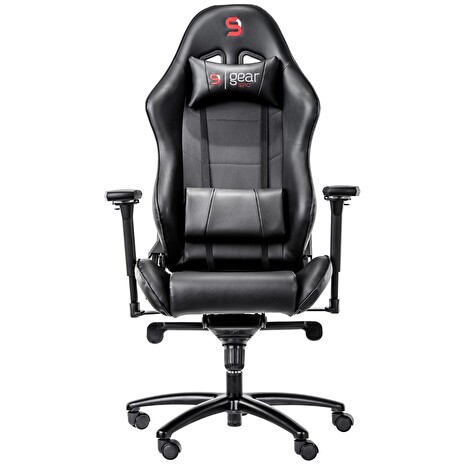 SPC Gear SR500 BK herní židle černá - kožená