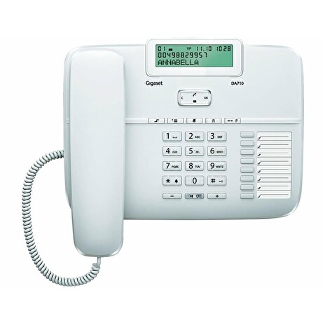 Gigaset DA710 - standardní telefon s displejem, barva bílá