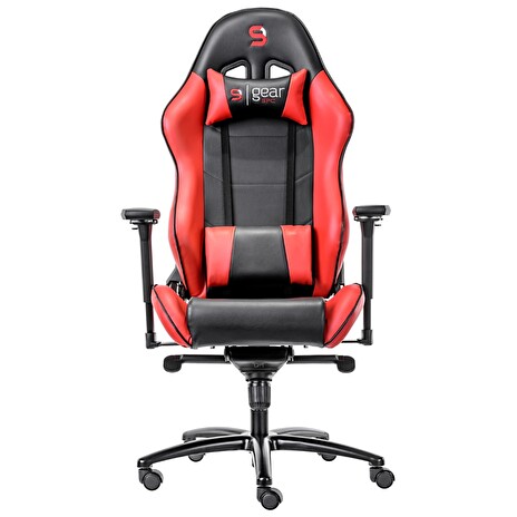 SPC Gear SR500 RD herní židle červená - kožená