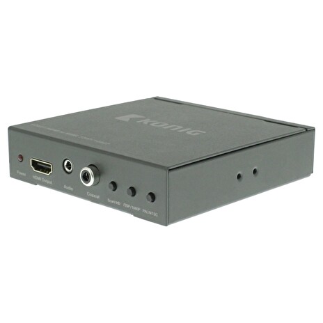 KÖNIG přepínač/ SCART + HDMI vstup - HDMI výstup/ tmavě šedý