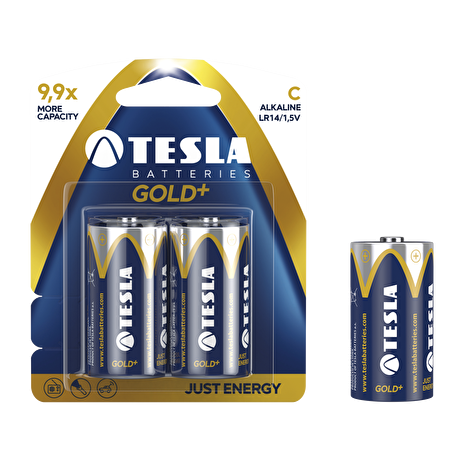 TESLA - baterie C BLACK+, 2ks, LR14