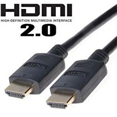PremiumCord HDMI 2.0b High Speed + Ethernet kabel, zlacené konektory, 5m