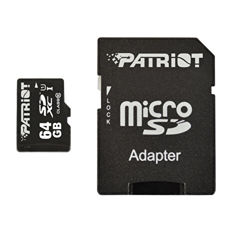 Patriot 64GB Micro SDHC Card/ Class 10 + adaptér