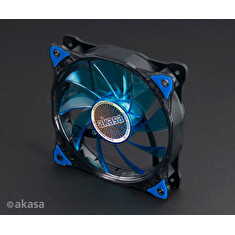 AKASA LED ventilátor Vegas / 120mm / výška 25mm/ 3pin PWM/ modrý
